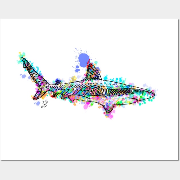 WATERCOLOR SHARK Wall Art by lautir